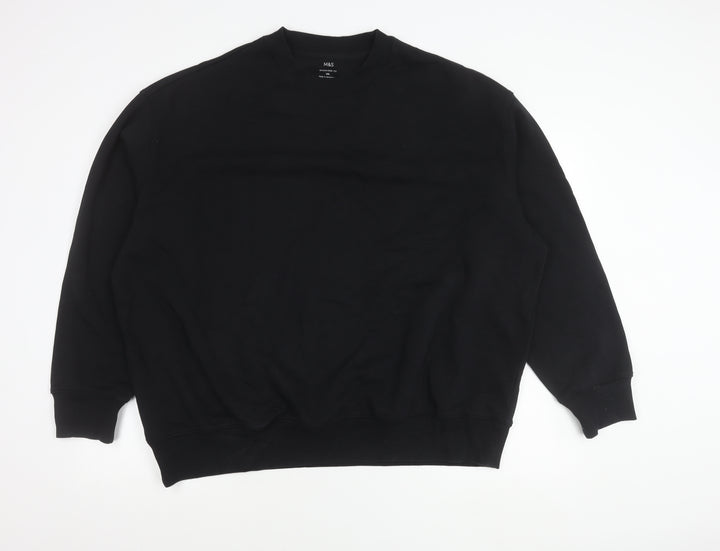 Marks and Spencer Womens Black 2XL Oversized Fit Sweatshirt