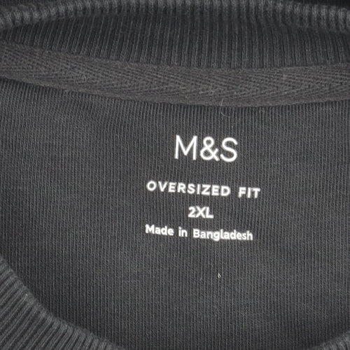 Marks and Spencer Womens Black 2XL Oversized Fit Sweatshirt