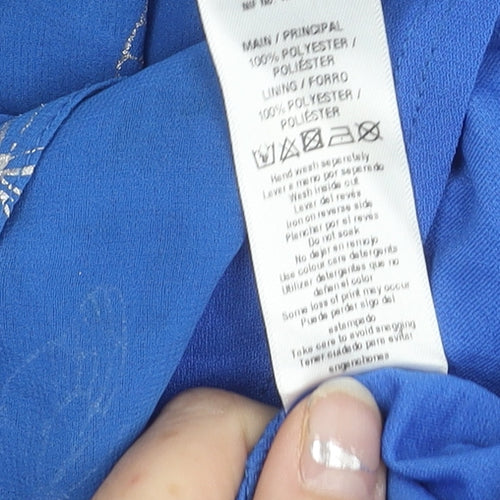 Wallis Women’s Blue Butterfly Print Tunic Blouse Size S