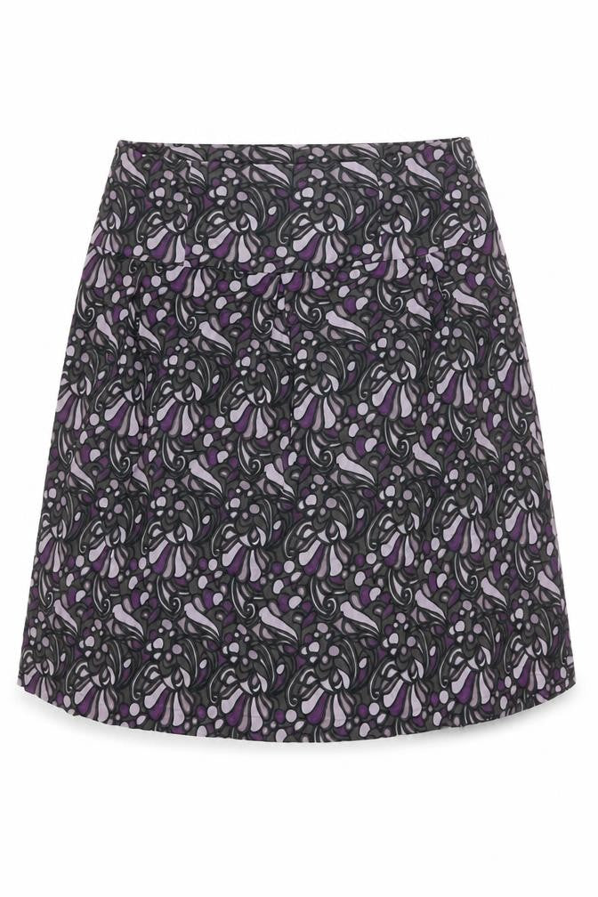 Part Two Women's Multicoloured Floral A-Line Cotton Skirt Size 12