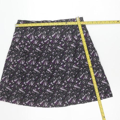 Part Two Women's Multicoloured Floral A-Line Cotton Skirt Size 12