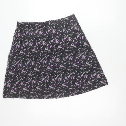 Part Two Women's Multicoloured Floral A-Line Cotton Skirt Size 12