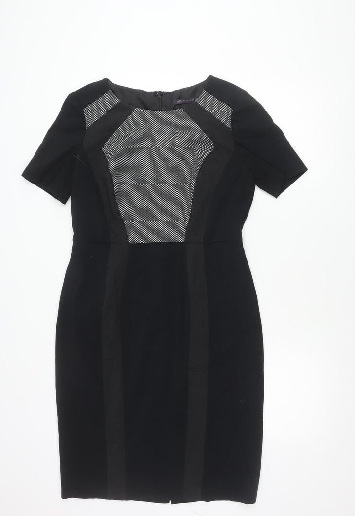 Marks and Spencer Women’s Black Sheath Dress Size 12 Workwear