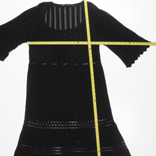 Marks and Spencer Women’s Black Knit Shift Dress Size 12