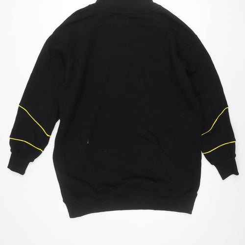 Threadbare Women Black Size 10 1/4 Zip Sweatshirt Cotton Blend