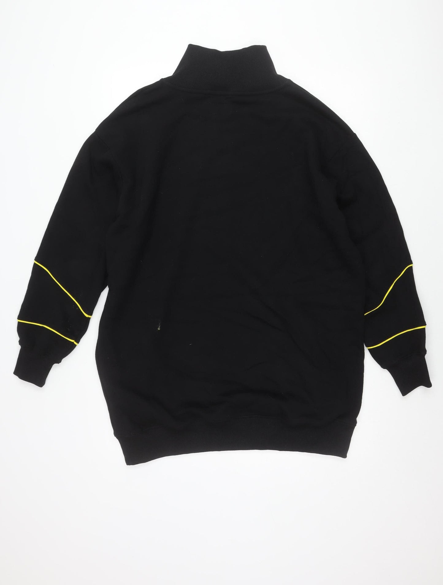 Threadbare Women Black Size 10 1/4 Zip Sweatshirt Cotton Blend