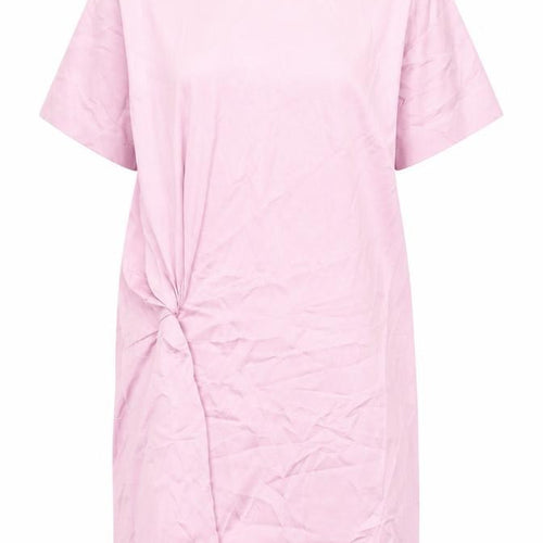 Zara Women Pink Shift Dress Size 8 Short Sleeve Knee Length Polyester