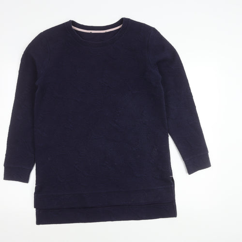 Next Women’s Navy Blue Tunic Sweatshirt UK 12 Regular Fit Cotton Blend