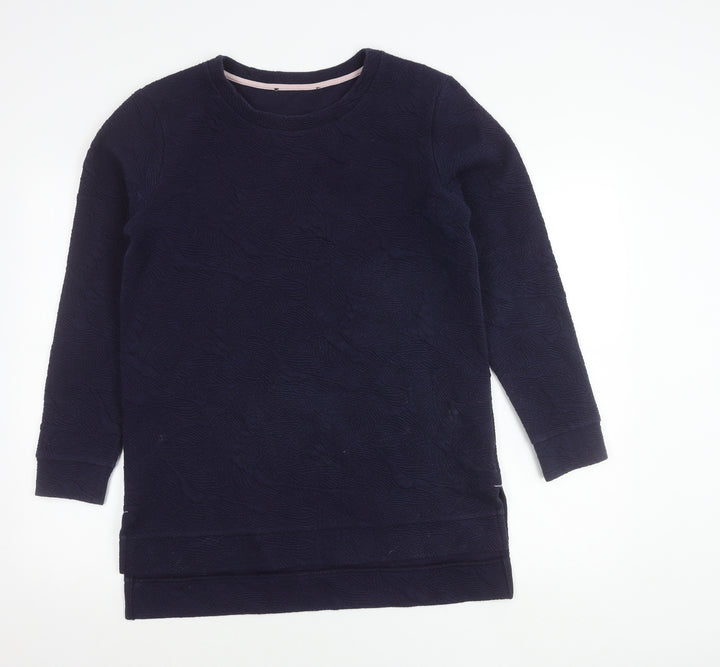 Next Women’s Navy Blue Tunic Sweatshirt UK 12 Regular Fit Cotton Blend