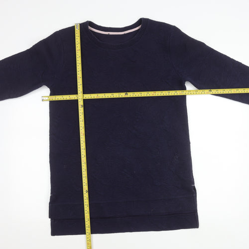 Next Women’s Navy Blue Tunic Sweatshirt UK 12 Regular Fit Cotton Blend