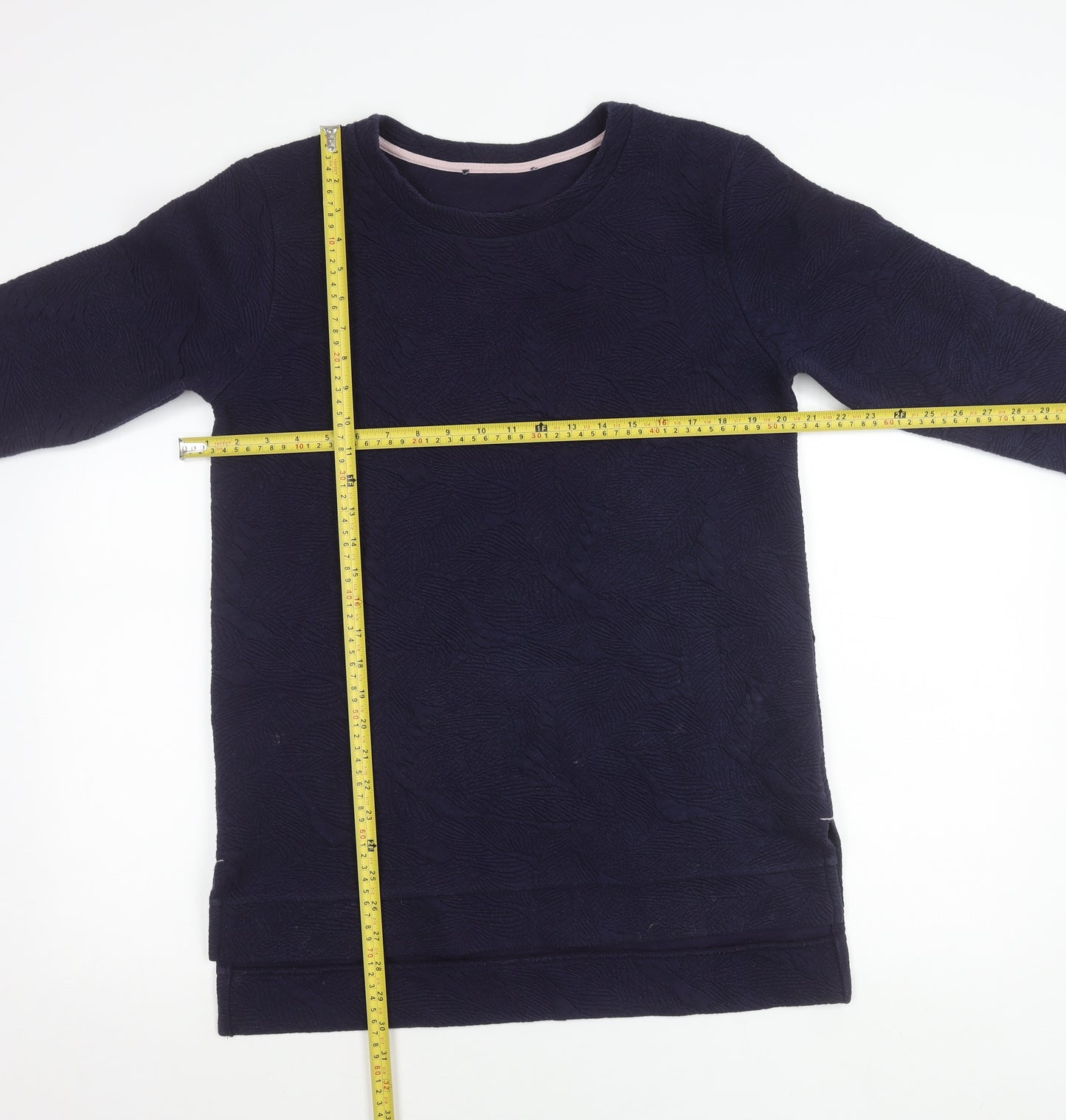 Next Women’s Navy Blue Tunic Sweatshirt UK 12 Regular Fit Cotton Blend