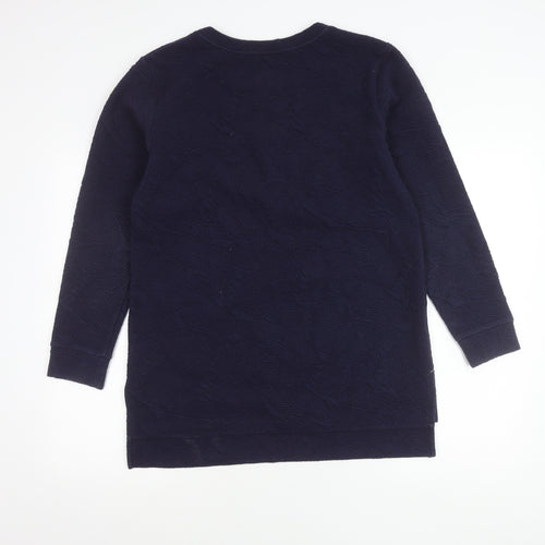 Next Women’s Navy Blue Tunic Sweatshirt UK 12 Regular Fit Cotton Blend