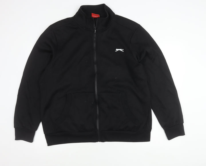 Slazenger Mens Black XL Full Zip Track Jacket Casual Sportswear