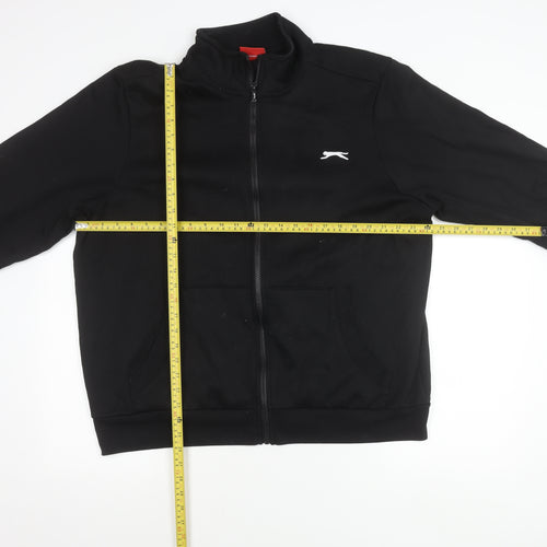 Slazenger Mens Black XL Full Zip Track Jacket Casual Sportswear