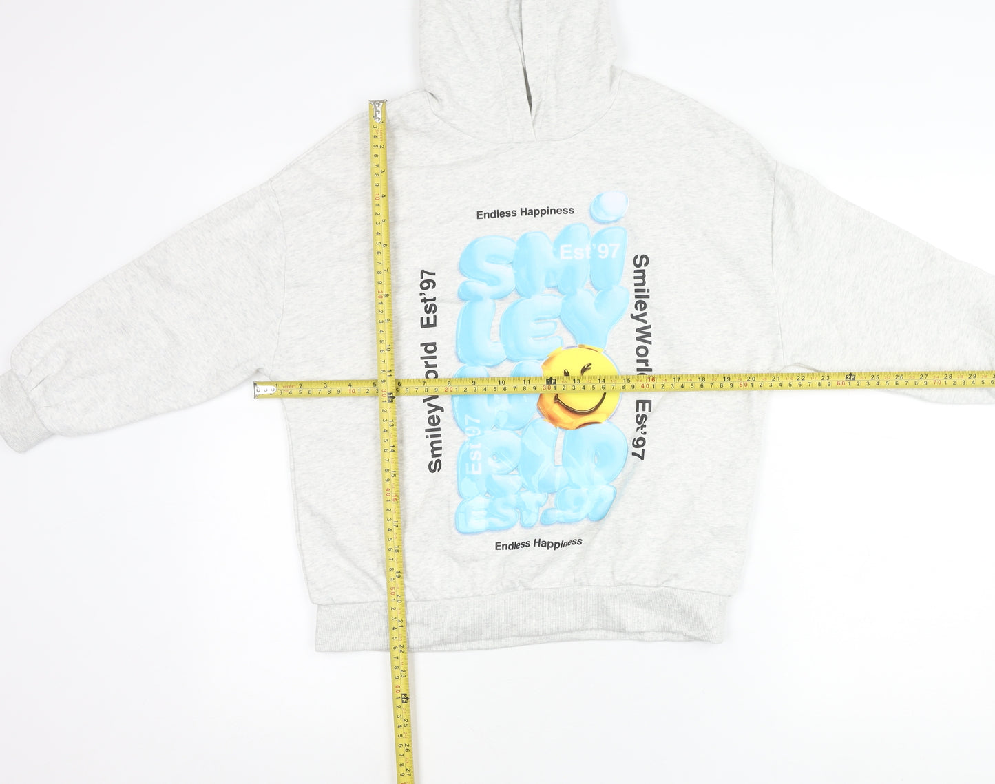 Marks & Spencer Girls Grey Smiley World Pullover Hoodie 9-10 Years