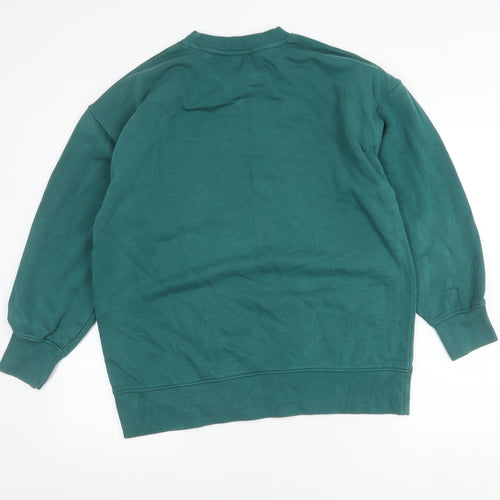Zara Women’s Green Pullover Sweatshirt Size S Cotton Blend