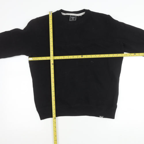 Superdry Womens Black Crew Neck Sweatshirt Size 8 Pullover