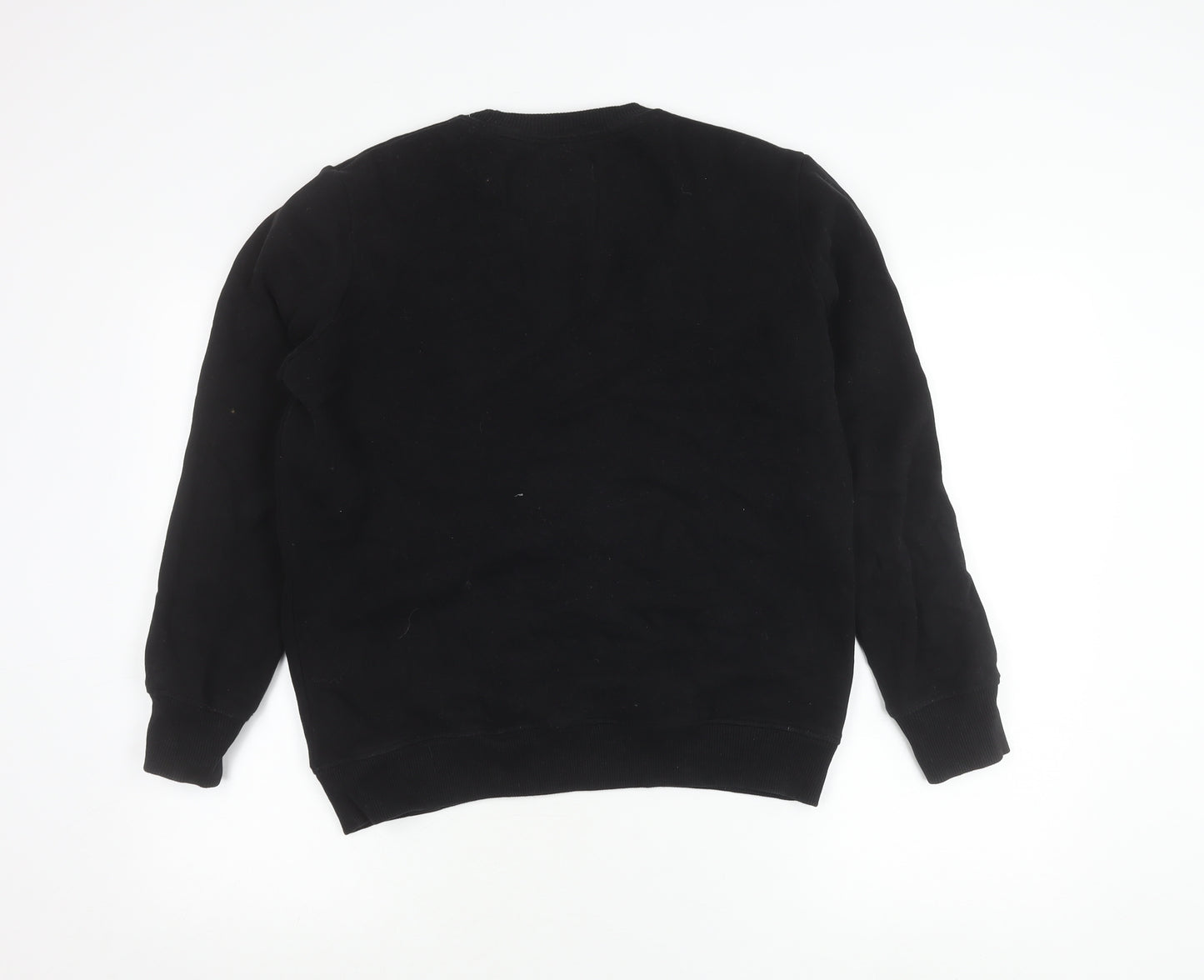 Superdry Womens Black Crew Neck Sweatshirt Size 8 Pullover