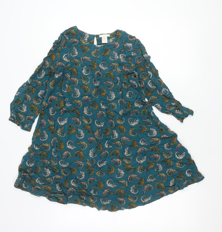H&M Women’s Multicoloured Paisley Blouse Size 10 Long Sleeve Viscose
