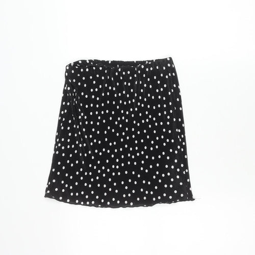 ASOS Women’s Black Polka Dot Pencil Skirt Size 8 Short Stretch