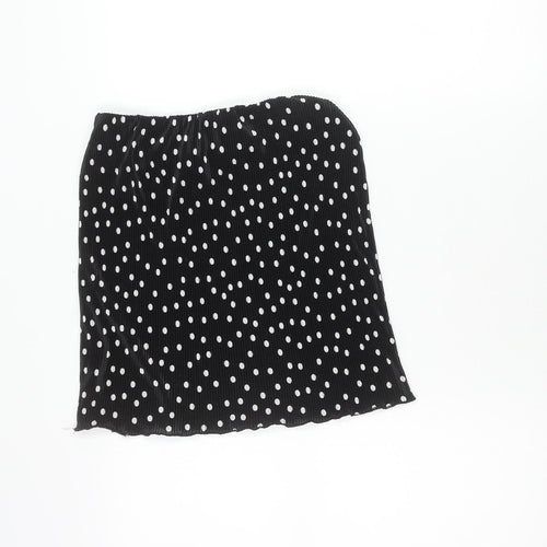 ASOS Women’s Black Polka Dot Pencil Skirt Size 8 Short Stretch