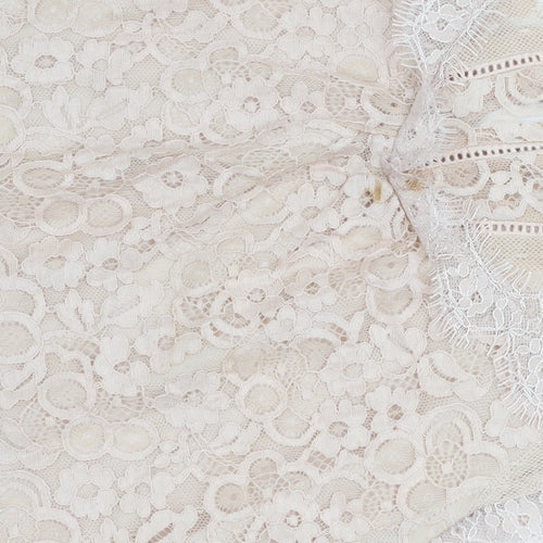 New Look Women’s Beige Lace High Neck Sleeveless Blouse Size 10