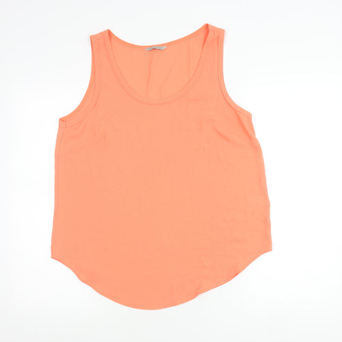 Marks and Spencer Womens Orange Tank Top Size 14 Sleeveless Scoop Neck
