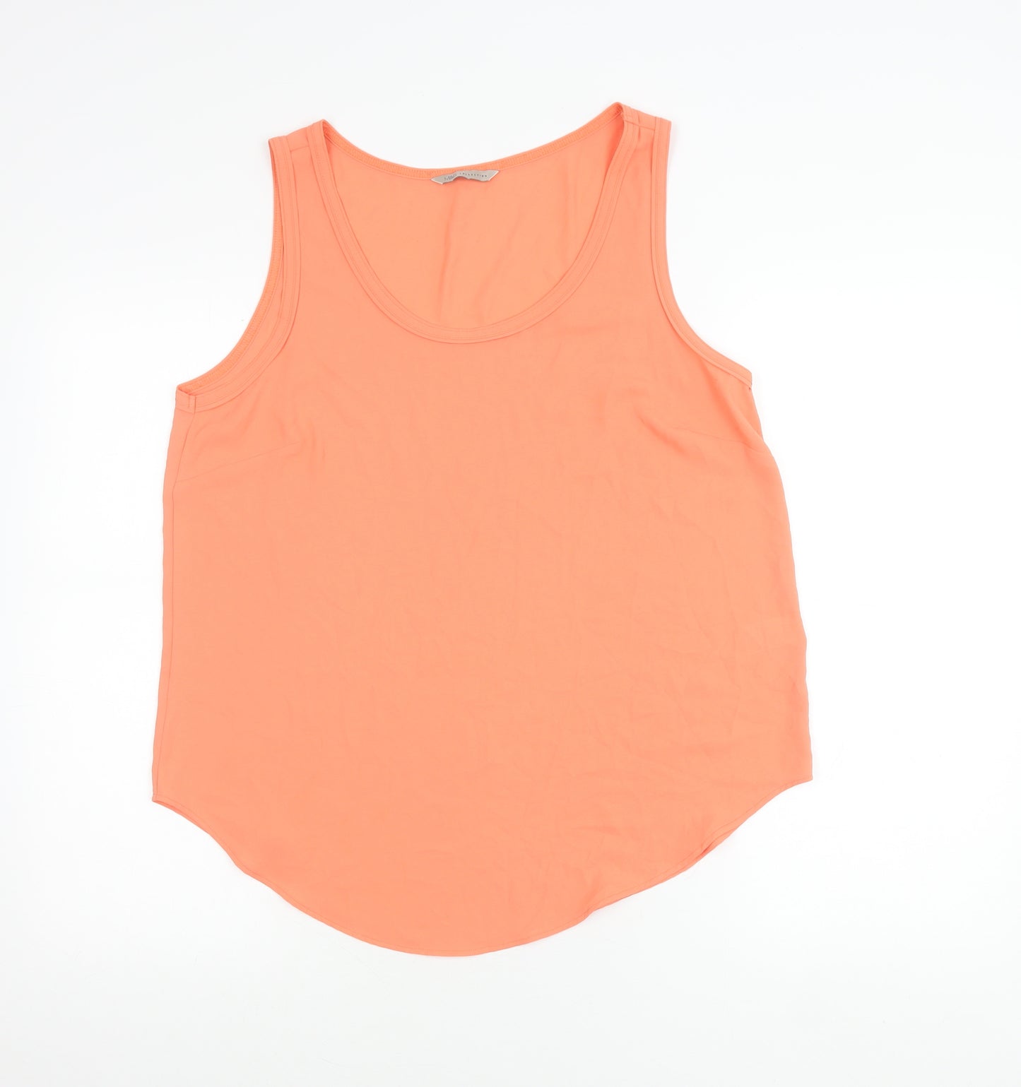 Marks and Spencer Womens Orange Tank Top Size 14 Sleeveless Scoop Neck