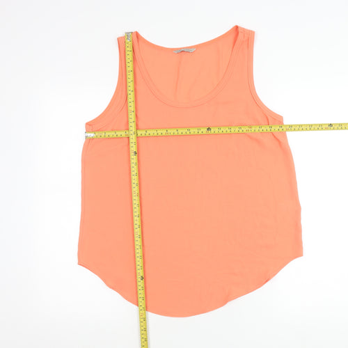 Marks and Spencer Womens Orange Tank Top Size 14 Sleeveless Scoop Neck