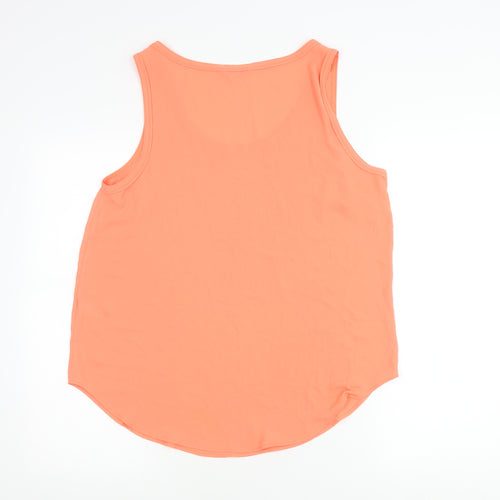 Marks and Spencer Womens Orange Tank Top Size 14 Sleeveless Scoop Neck