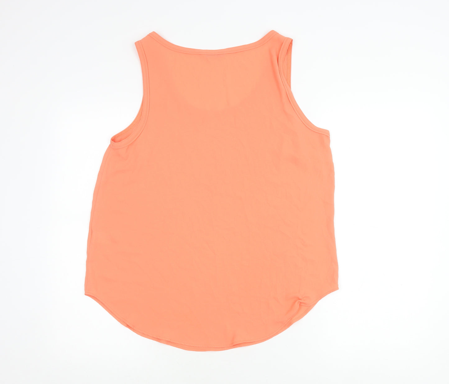 Marks and Spencer Womens Orange Tank Top Size 14 Sleeveless Scoop Neck