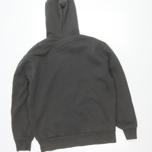 Collusion Men’s Black Pullover Hoodie Small Logo Graphic Print