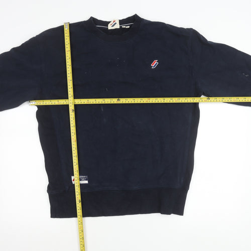 Superdry Men’s Blue XS Pullover Crew Neck Sweatshirt Logo