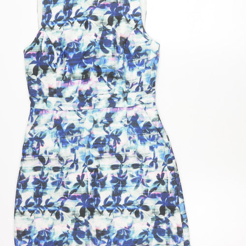 Warehouse Women’s Multicoloured Floral Sheath Dress Size 10