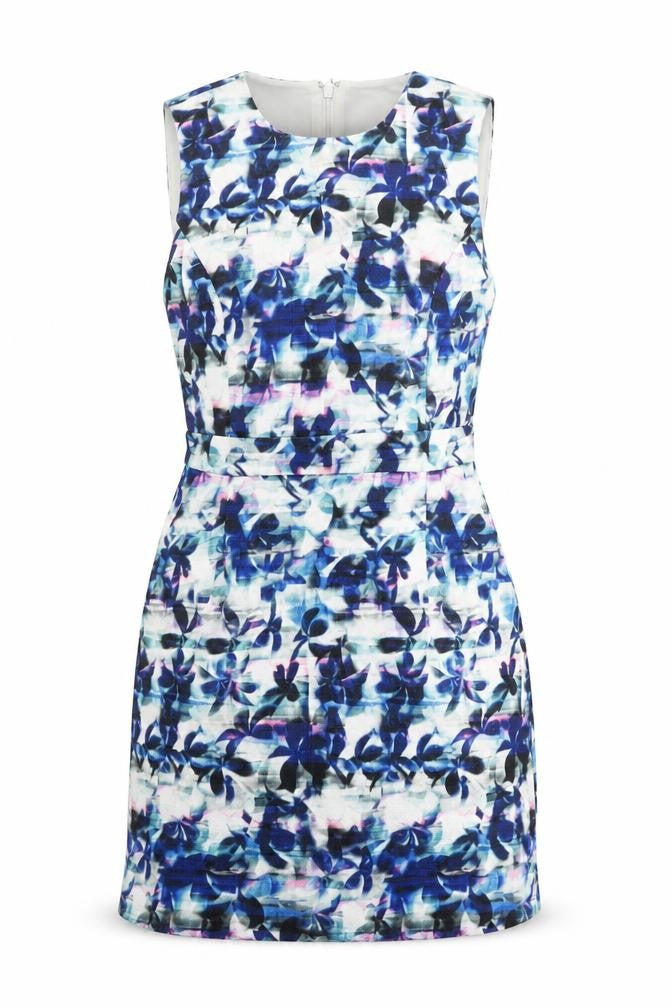 Warehouse Women’s Multicoloured Floral Sheath Dress Size 10