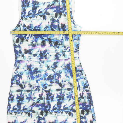 Warehouse Women’s Multicoloured Floral Sheath Dress Size 10
