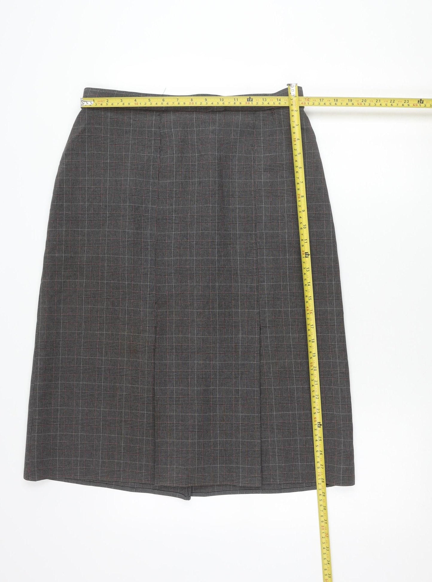 Marks and Spencer Women’s Grey Check Pencil Skirt Size 16