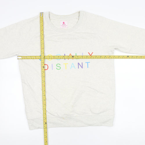 Bear Hug Women’s Ivory Graphic Pullover Sweatshirt Size S