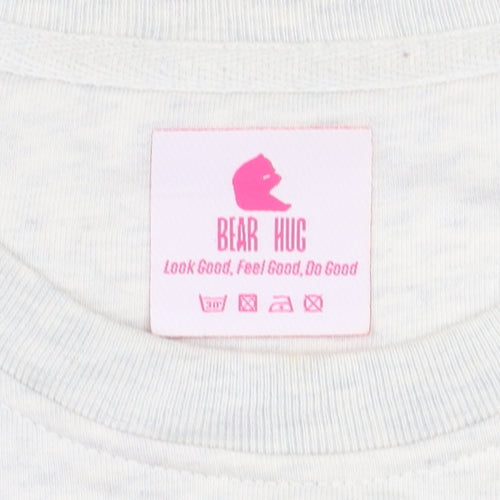 Bear Hug Women’s Ivory Graphic Pullover Sweatshirt Size S