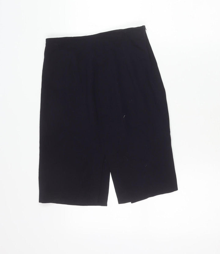 Kay Baker Womens Black Size 10 Pencil Knee Length Skirt Workwear