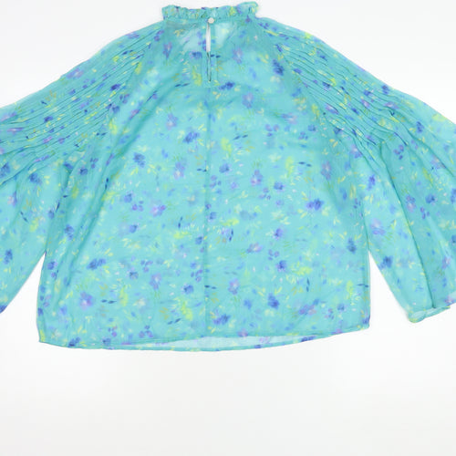 French Connection Women’s Multicoloured Floral Chiffon Blouse M