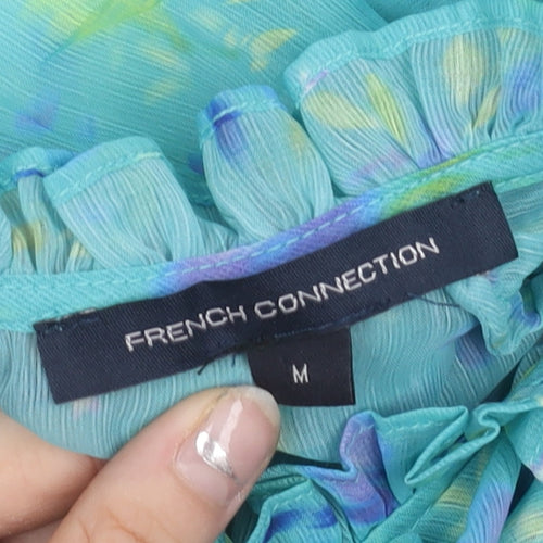 French Connection Women’s Multicoloured Floral Chiffon Blouse M