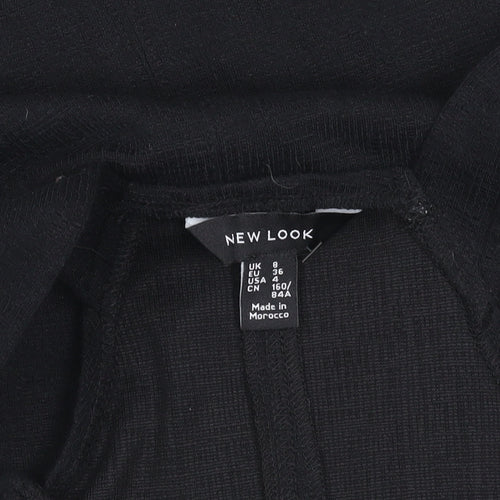 New Look Women’s Black Size 8 Sleeveless Buckle Tank Top