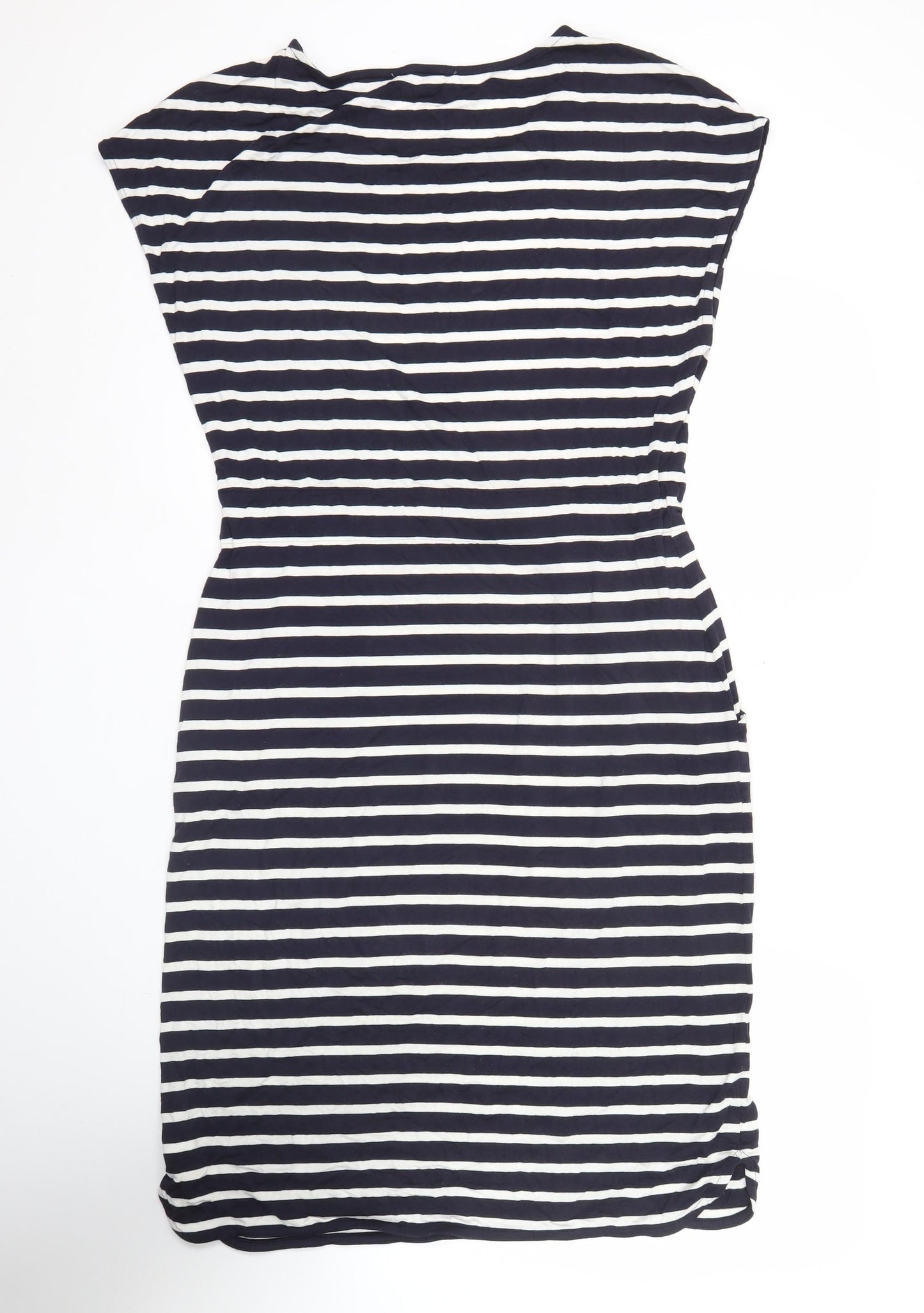 Next Women’s Blue Striped Kaftan Dress Size 14 Scoop Neck