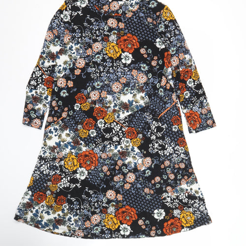 Tu Women’s Multicoloured Floral A-Line Jersey Dress Size 8