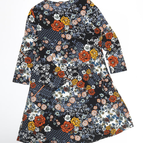 Tu Women’s Multicoloured Floral A-Line Jersey Dress Size 8