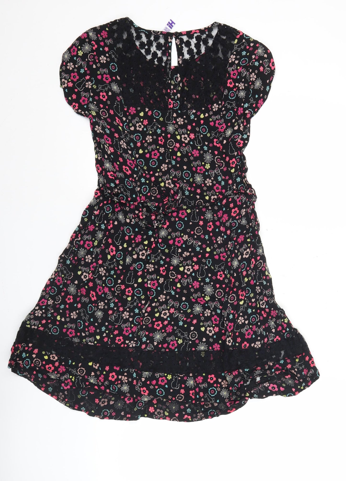 By Henry Holland Womens Multicolour Floral Skater Dress Size 12