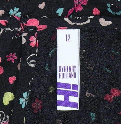By Henry Holland Womens Multicolour Floral Skater Dress Size 12