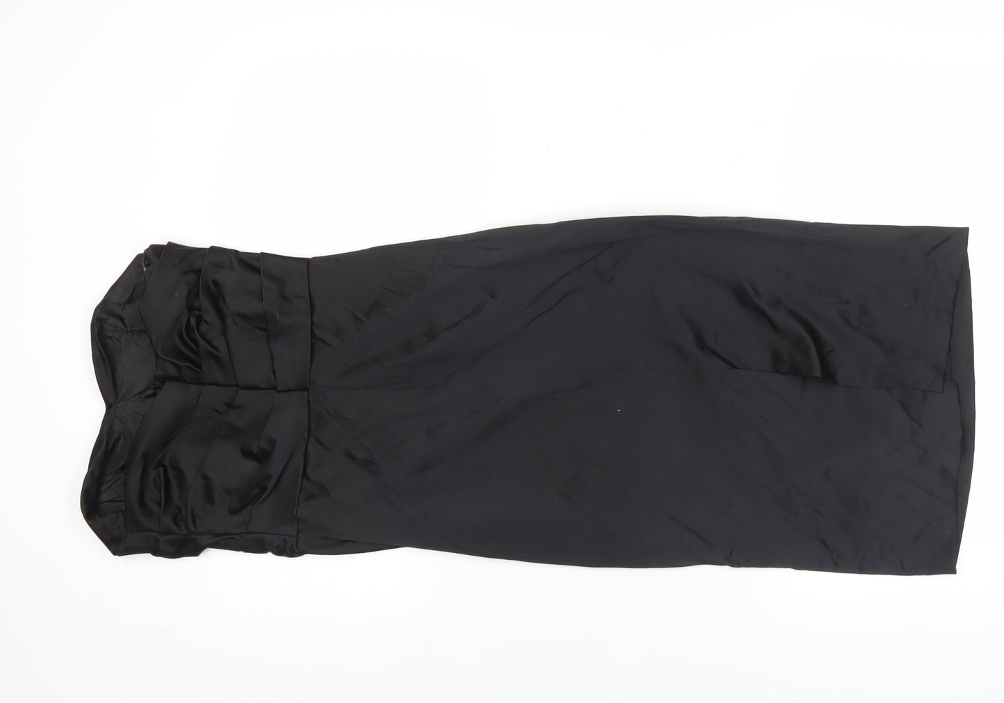 ASOS Women's Black Strapless Bodycon Dress Size 6 Knee Length Cocktail