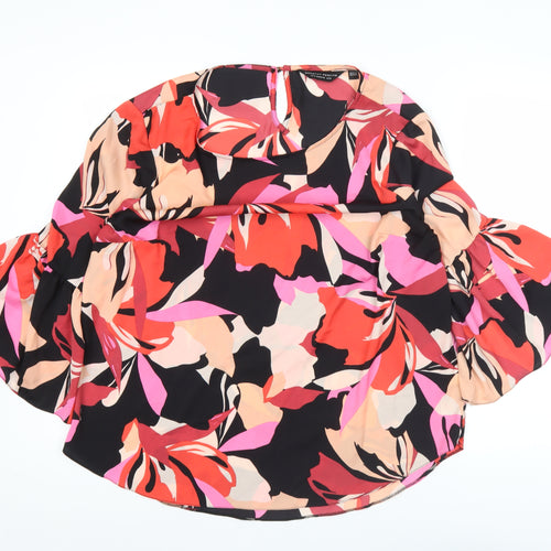 Dorothy Perkins Womens Multicolour Floral Blouse UK 18 Bell Sleeves